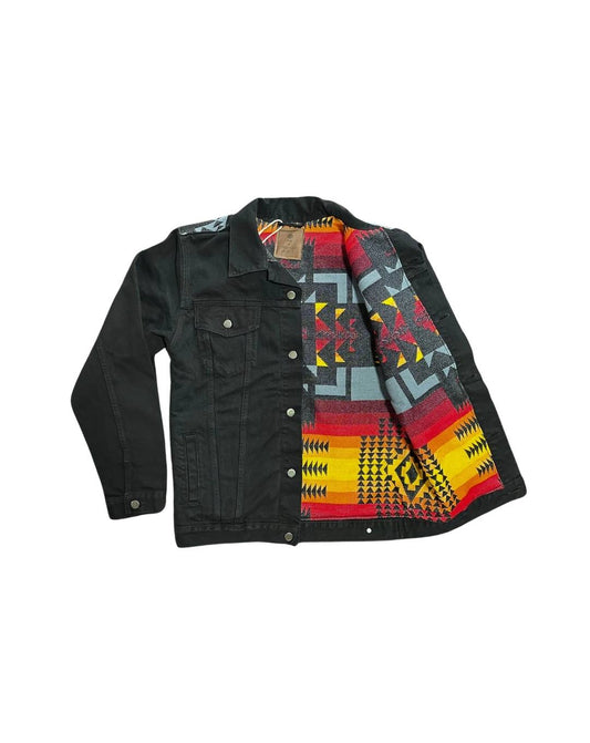 Flame Black Jacket con Forro Interno