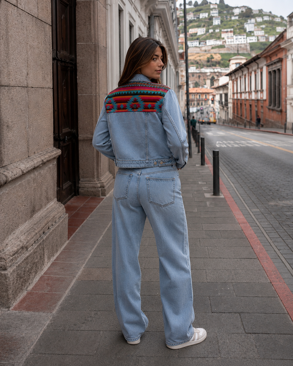 Turquesa Twist Femme Cropped