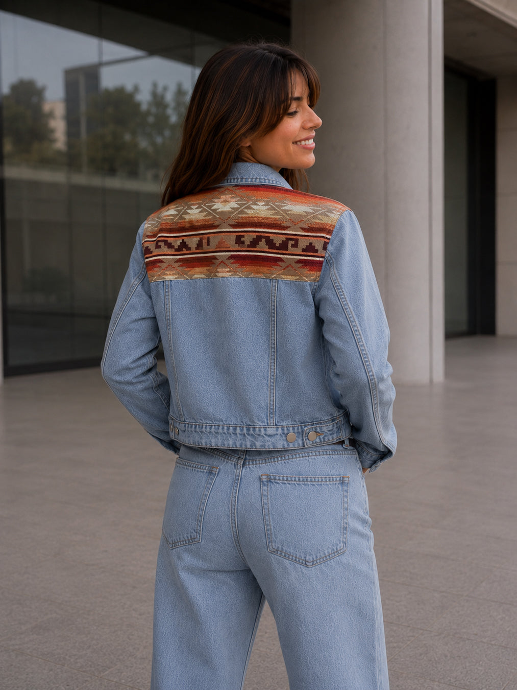 Earth Cropped Denim Jacket