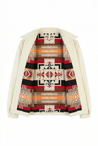 White Safari Bomber