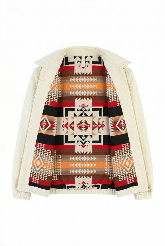 White Safari Bomber