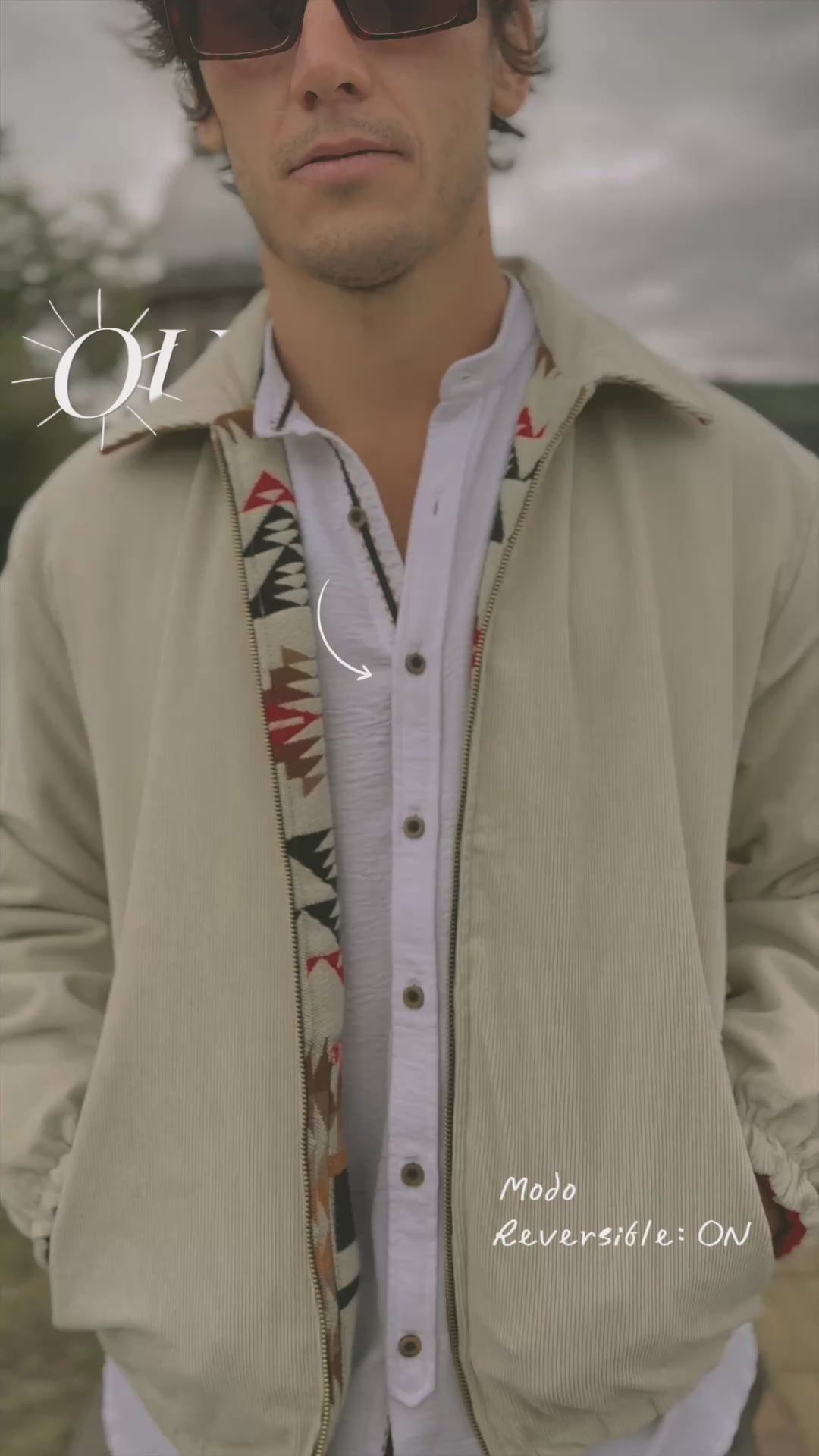 White Safari Bomber